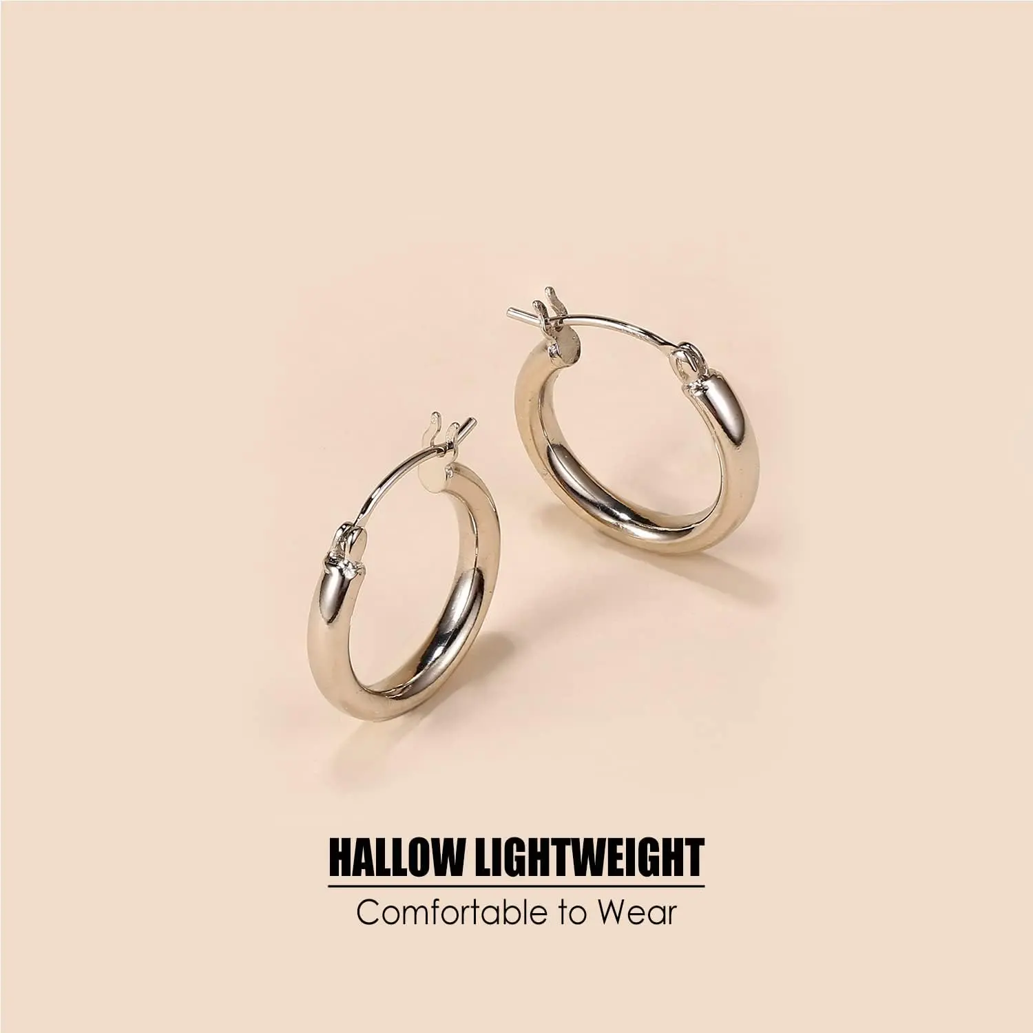 MILACOLATO Hoop Earrings 3mm Chunky Large Big Hoop Earrings Hypoallergenic Lightweight Earrings for Women Men 15/20/30/40/50/60/70mm Earcuff MILACOLATO Hoop Earrings 3mm Chunky Large Big Hoop Earrings Hypoallergenic Lightweight Earrings for Women Men 15/20/30/40/50/60/70mm Earcuff