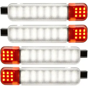 LED Door Panel Light Interior Courtesy Lamp Assembly Compatible with 1999-2006 Chevy Silverado/GMC Sierra 1500, 1997-2000 C/K 2500 3500, 2002-2006 Avalanche & 1995-2006 Tahoe Pickup, Pack of 4