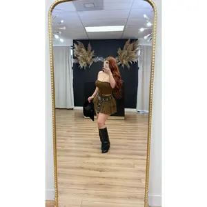 Saddle 2pc skirt set - Brown