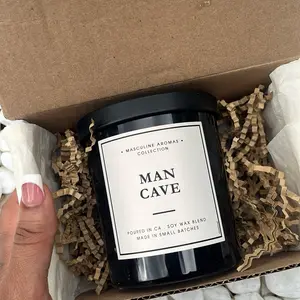 Man Cave Candle - Soy Wax Blend - Masculine Aromas