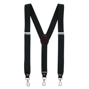 CTM Men's 1.375 Inch Wide Suspender with Drop Tab Swivel Hook Ends