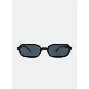 OTRA Frankie Rectangle Frame Sunglasses -Black Frames with Smoke Lenses - 100% UV Protection