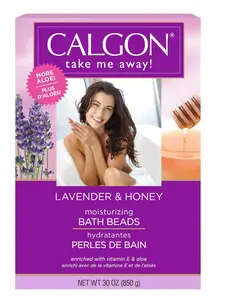 Ultra-Moisturizing Bath Beads Lavender & Honey 30 oz with Vitamin E & Aloe for Relaxing Bath Experience