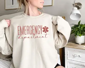 Emergency department nurse sweatshirt ER nurse sweater Emergency tech medical assistant ED nurse crewneck Future nurse gift Er rn nurse Womenswear Check