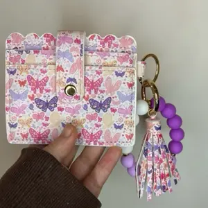 Cute Butterfly Wrislet Wallet with Keychain