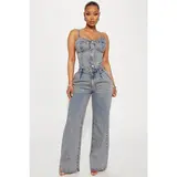 Cassie Denim Pant Set - Vintage Wash