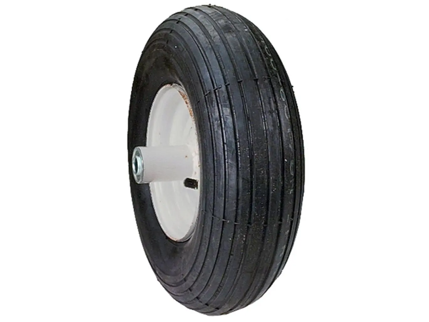 6in. Wheelbarrow Wheel Assembly, 18 lbs Load Capacity, 4.75 inches Hub Diameter, 400" x 6" Tire Dimensions