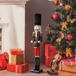 36"H Wooden Christmas Drummer Nutcracker