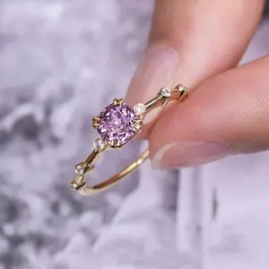 Love Flower Ring Light Luxury Style Sweet SquareDiamond Design Niche Diamond Exquisite Micro InlaidZircon High End Fashion Versatile Bracelet with Metal Coating