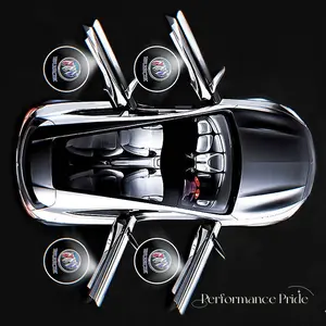Buick Car Door Welcome Projection Light, Ultra-bright LED Logo Ambient Light, Auto Lights Up When Door Opens, Easy to Install, Must-have Accessory for Vehicle Modification, Car Lighting Accessories