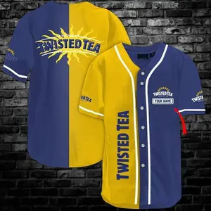 Personalized Vintage Multicolor Twisted Tea Baseball Jersey Baseball Jersey Shirt Couple Jersey Gift For Him Gift For Her