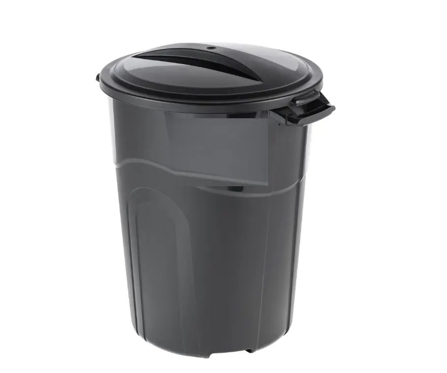 32 Gallon Heavy Duty Plastic Garbage Can, Included Lid, Indoor/Outdoor, Black 32 Gallon Heavy Duty Plastic Garbage Can, Included Lid, Indoor/Outdoor, Black