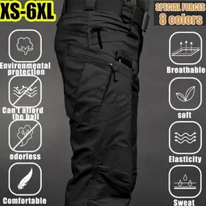 Men’s Tactical Cargo Pants, 6XL (Plus Size), Waterproof, Multi-Pocket — Outdoor Casual Sports/Hiking/Fishing Trousers
