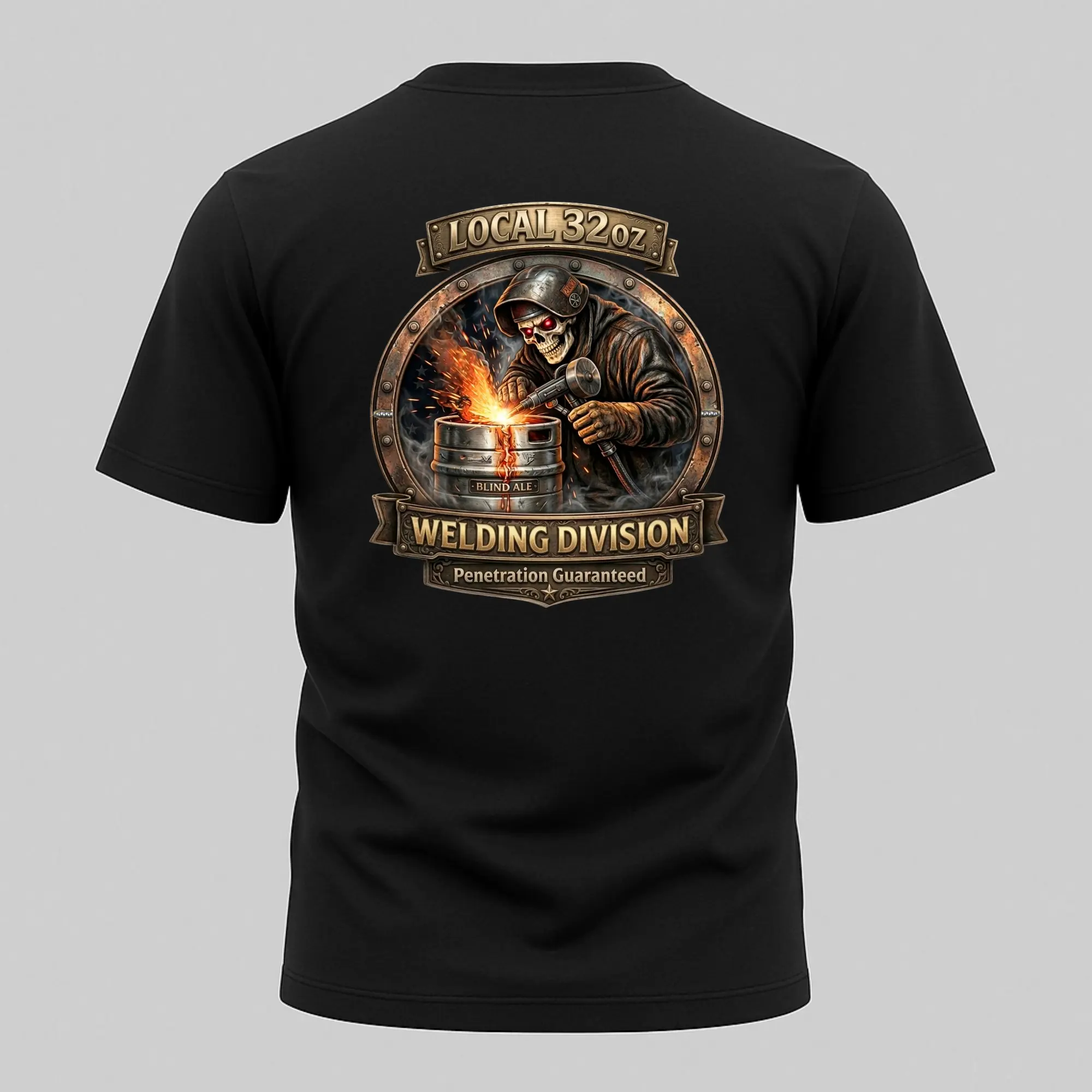 Local 32 oz. Welding division Graphic Tee ("Penetration Guaranteed")