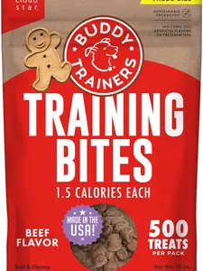 Buddy Biscuits Trainers Training Bites Soft & Chewy Dog Treats, Beef, 10 oz. Pouch
