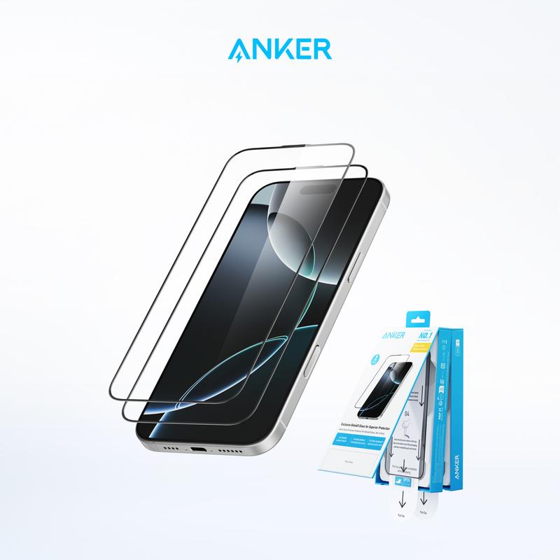 Anker Easy Fit HD Screen Protector Kit, Ultra-Durable and Thin ShieldX ...
