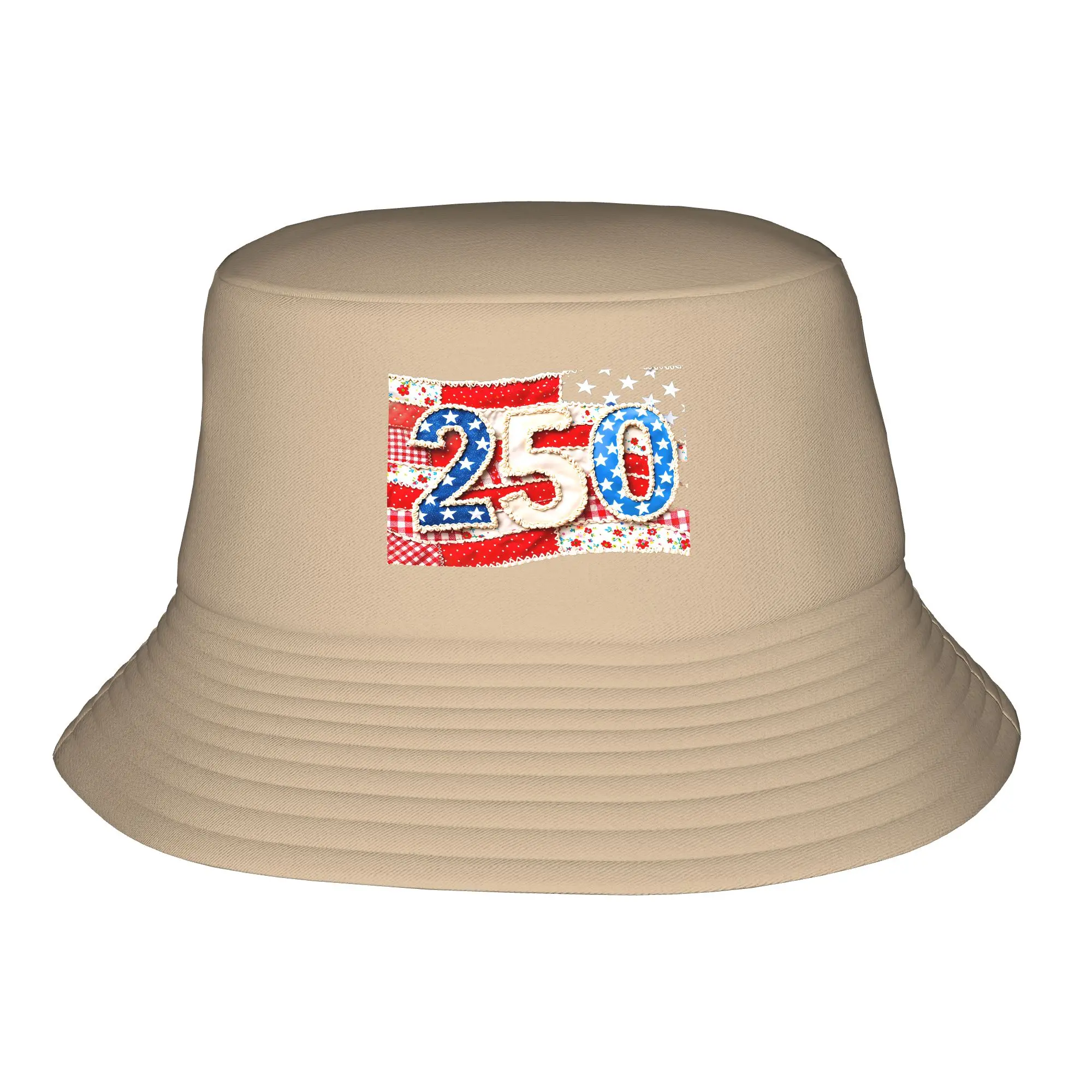 Adult Double-Layer Fisherman's Hat -  Patriotic 250 Anniversary Bucket Hat （Customizable design available）