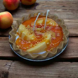 Peach Cobbler Pie Candle Decor Fragrance Gift Scent Scented