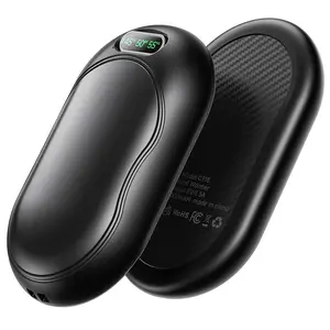 Dual-Function USB Rechargeable Hand Warmer, Portable Electric Pocket Heater for Winter