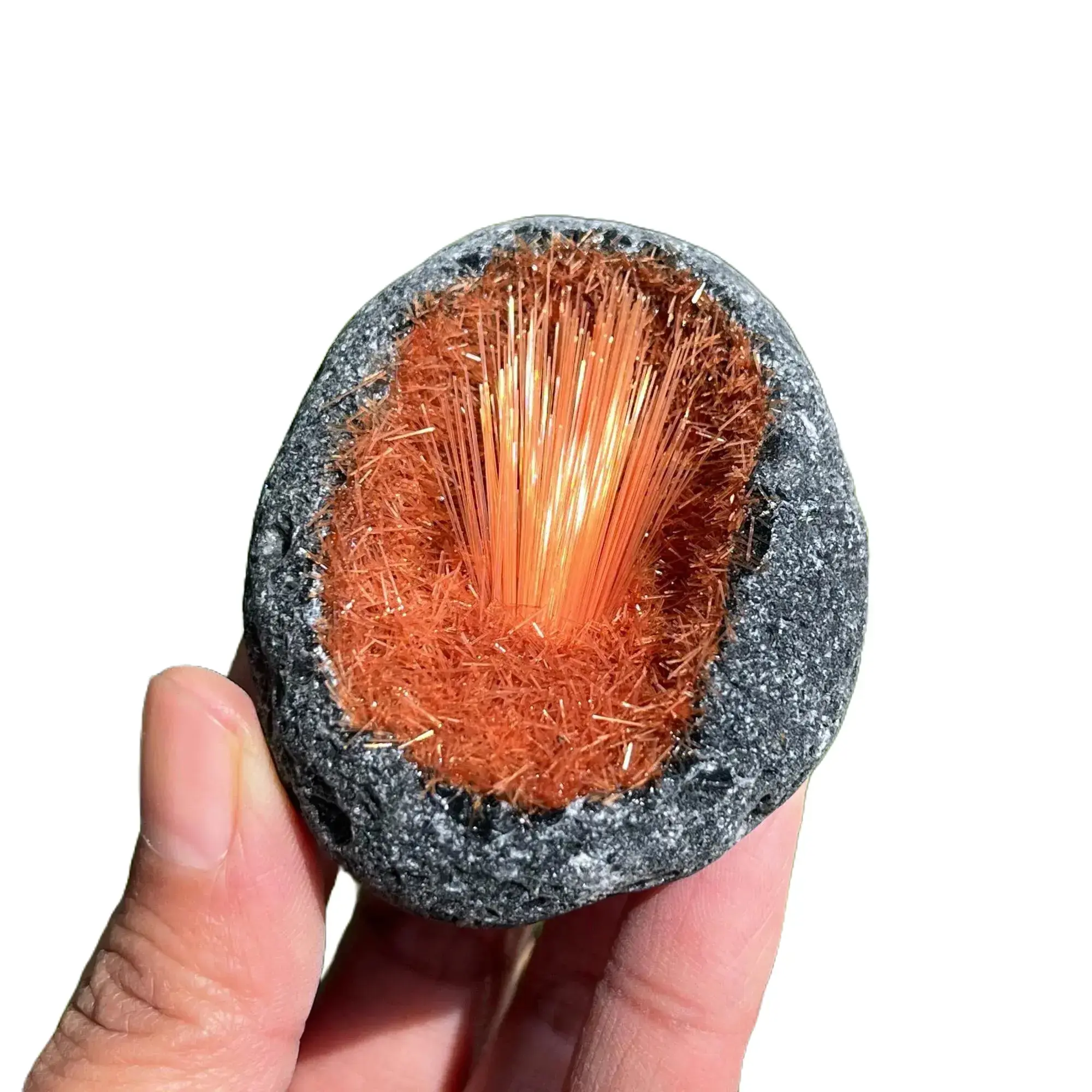 60-80g Magnetite Goethite Quartz Crystal Cluster ,Orange Ironstone Copper Ore Healing Mineral Specimens Reiki Home Decor