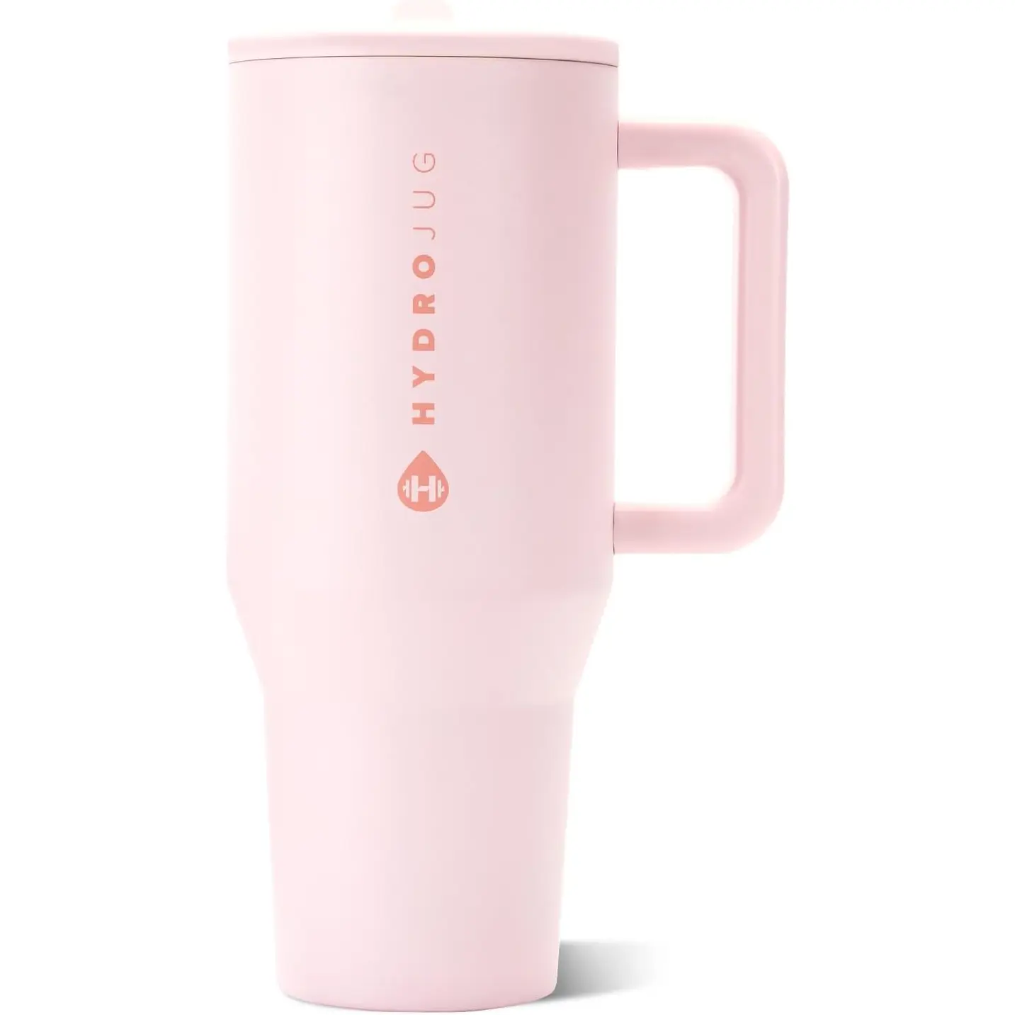 Hydrojug Traveler 40Oz, Insulated Tumbler with Handle & Straw, Pink Sand | Triple Wall Insulated, Flip Straw Lid, Leak-Resistant, Stainless Steel, Cup Holder Friendly, Bpa-Free, Dishwasher Safe HydroJug