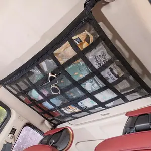 Car roof mesh bag Car roof mesh Car roof storage net Breathable net double-layer car storage bag