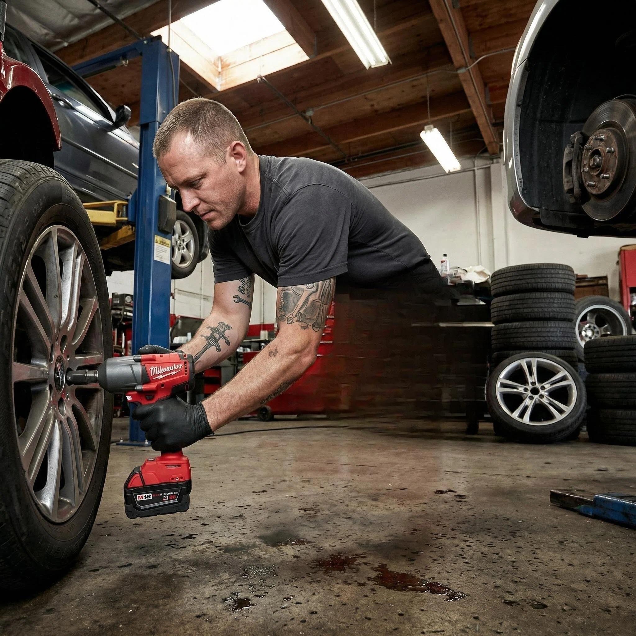 Milwaukee 18V 900Nm Impact Gun Pro Tool   m electric driver lithium-ion brushless cordless gear power nut-busting torque wrench in chrome sockets and