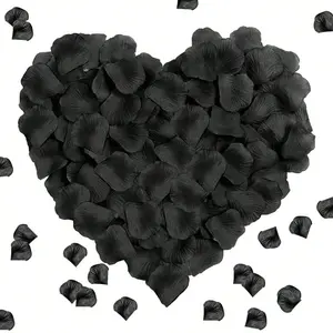100pcs/1000pcs Artificial Silk Rose Petals Decor, Wedding Party Halloween Decoration, Gift Box Filler, Romantic Proposal