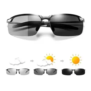 Advanced Night Vision Driving Glasses, Improve Visibility, Reduce Glare, Half Frame Design, Comfortable Wear, Unisex Safety Night Fishing Sunglasses
