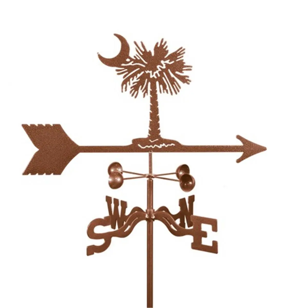 EZ Vane EZ1903-4S Palmetto Weathervane with Four Sided Mount