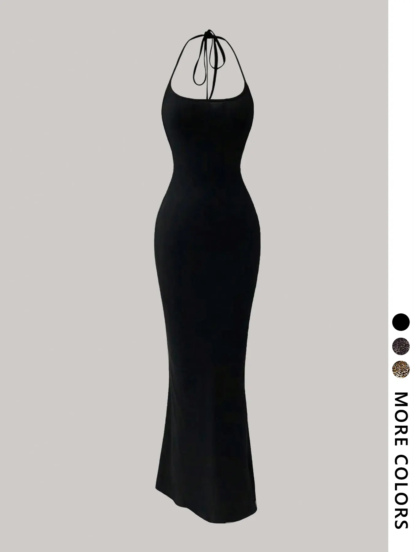 Women's Leopard Print Fitted Fish Tail Backless Dress, Sexy Long Party Dress, Perfect for Concerts, Clubs, Travel, Outdoor Camping, Beach Summer