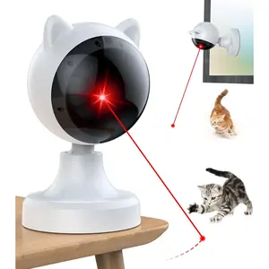 Prociv Automatic Cat Laser Toys, Interactive Laser Cat Toys for Indoor Cats/Kitty/Dogs, Cat Laser Toy Automatic White Prociv