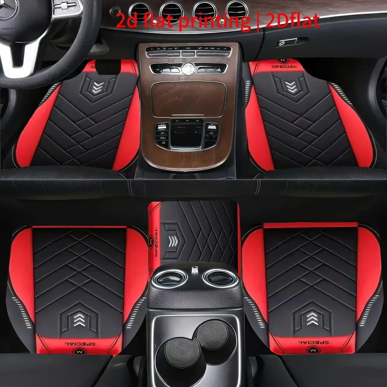 4-Piece Car Floor Mats, Car Mat Set, Automotive Mats, Non-Slip Design, Plaid Pattern, Durable Polyester, Easy to Clean, Perfect for Home and Cars, Ideal Christmas Gift