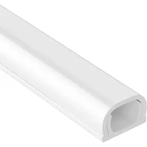 Yecaye 128in Mini Wall Cord Hider for 1 Mini Wire, On-Wall Cord Cover Channel, Wire Concealer, Cable Cover Cable Management for Home Office, W0.5in H0.31in, White