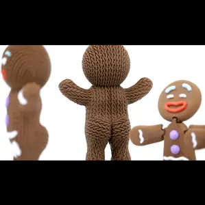 Knitted Gingerbread Man 3D Print Christmas Decor