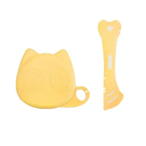 Cat Food Sealed Lid Spoon, Wet & Dry Cat Food Stirring Spoon, Leak-Proof Preservation Cover, Cat Feeding Utensils, Pet Supplies