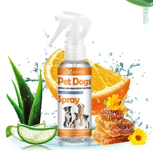 ROZINO Pet Dog No Rinse Deodorizing Spray 100ml Specifically for Dogs with Orange Formula Convenient Fast Effective Odor Control Long Lasting Fragrance Fine Mist for All Types of Dogs Solve Pet Odor Problems Water Free Formula