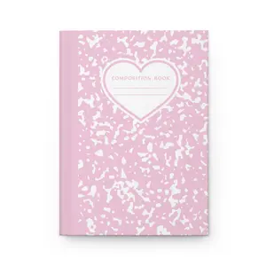 Composition Notebook Coquette Aesthetic Pastel Pink Marble | Cute Back to School Hardcover Journal | 150 Lined Pages