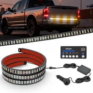 Nilight 49 Inch Strobe Light Strips with Controller, 288LED Flashing Safety Rear Window Tailgate Lights for Truck Trailer Construction Plow Pickup SUV Vehicle, Amber White summervibes