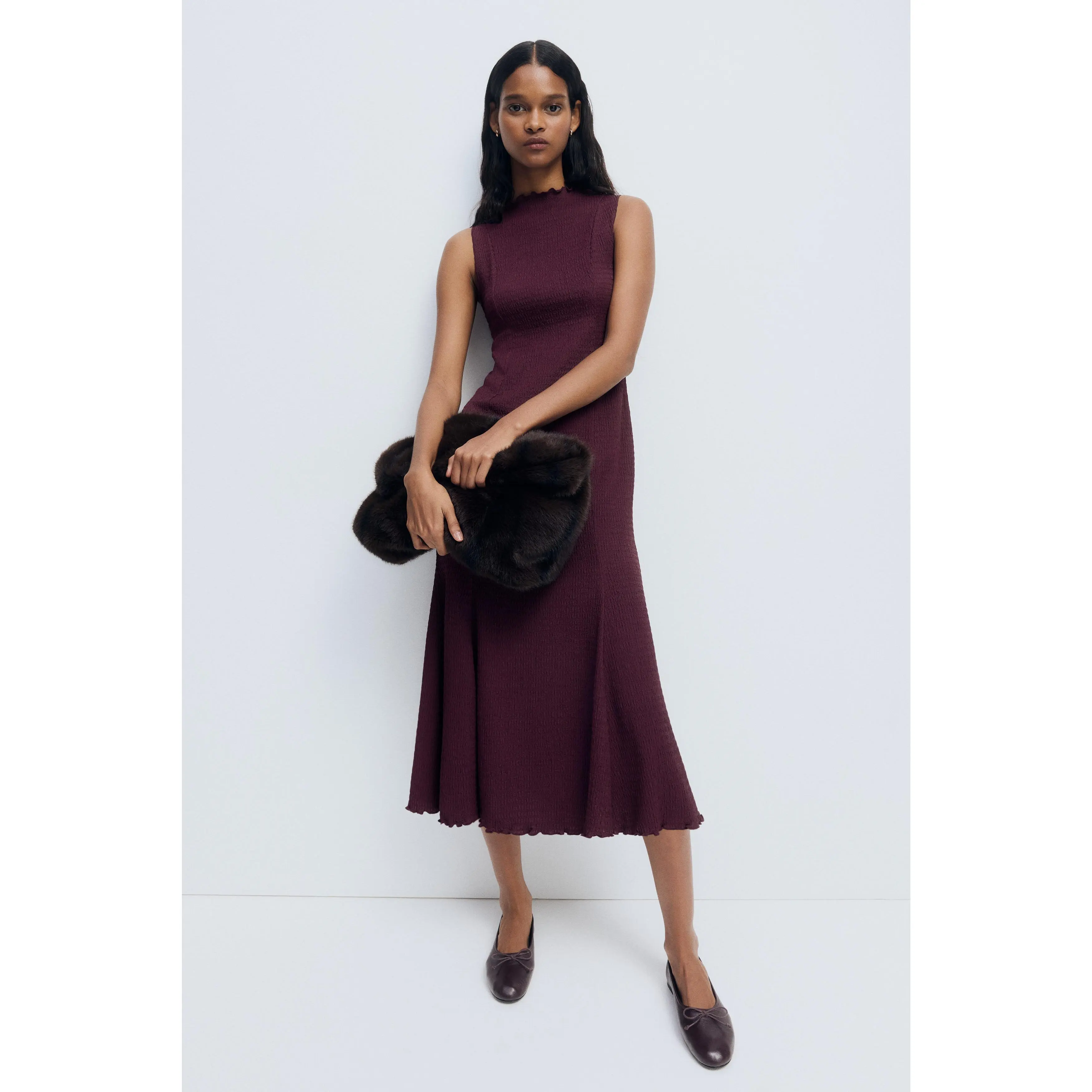 long dress with stomach cut out Cloak & Swagger High Slit Cutout Maxi Dress in Black or White main image 0