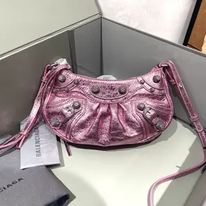 Pre-owned Balenciaga Suede Shoulder Bags 7.8'' R3159 Shoulder Bag C5438319346 0402 T1 Qiqi