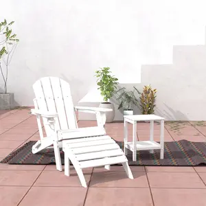 BRIOPAWS Folding Adirondack Ottoman, HDPE Adirondack Chair Footrest Weather Resistant, Plastic Outdoor Footstool for Patio Backyard Poolside Porch Deck Lawn Indoor, 19.7W x 18.5L x 13H Inch