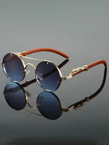 New Retro Leopard Head Sunglasses Unisex Fashion Trendy Round Frame Eyewear, Stylish Sun Glasses for Men & Women