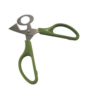 Stainless Steel Quail Egg Scissors Opener Cracker Shell Cleaner 5.75 Inch Poly Handle Dishwasher Safe for Small Eggs