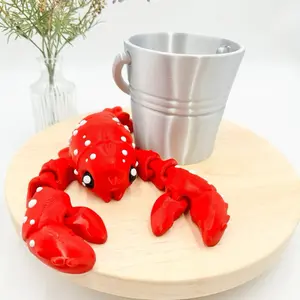 3D Printed Lobster with Pail - great for table centerpiece.