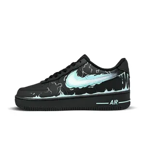 Nike Air Force 1 Custom Low-Top Sneakers with Glow-in-the-Dark and Fluid Hand-Painted Design for Men and Women Trending Shoes, House White Official Shoes to Get / Maison Mihara