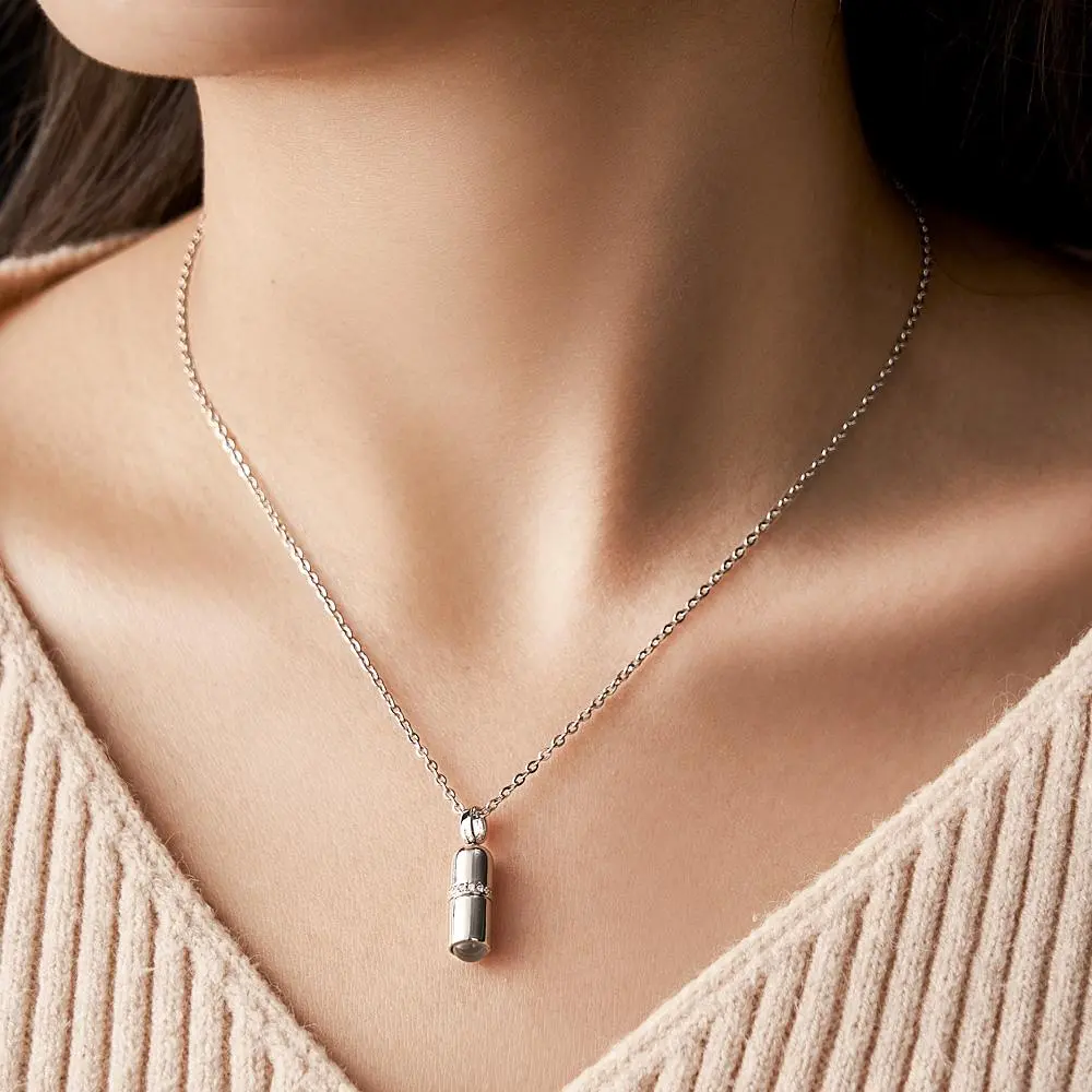 Custom Projection Necklace Creative Pill Couple Gifts