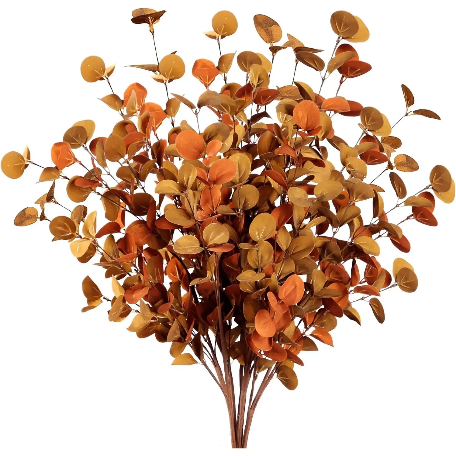 6 count Artificial Eucalyptus Stems Fall Eucalyptus Leaves Autumn Leaf Branches Fall Decorations with  Fall Leaves for  Floral Arrangement Autumn Festival Thanksgiving Decor