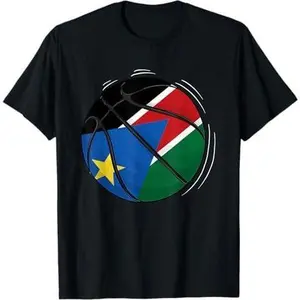 Basketball Ball With The Flag Of South Sudan T-Shirt