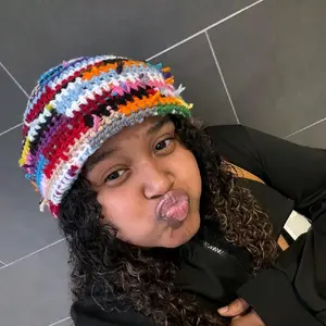 Scrap Yarn Beanie - Acrylic and Cotton Yarn Material, Ideal for Cold Weather, Versatile Design, Lightweight and Comfortable Fit bucket hat